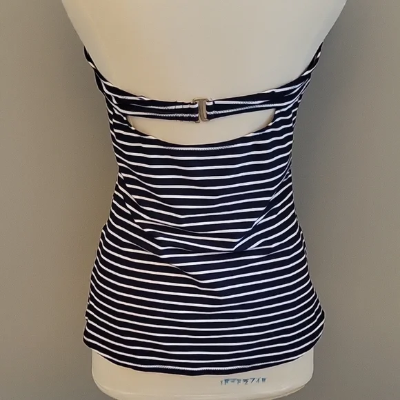 A Pea in The Pod straplesss striped swim top womens size L - Picture 4 of 4